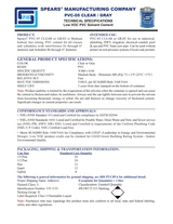 PVC-05 Clear/Gray Solvent Cement Spec Sheet