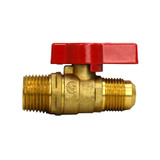 1/2" Flare x 1/2" MPT Gas Ball Valve