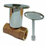 1/2" FPT Log Lighter Straight Valve w/ Quarter Turn