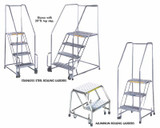 STAINLESS STEEL & ALUMINUM ROLLING LADDERS - HA3SH-TRG