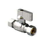 3/8" F Comp Swivel x 3/8" OD Qtr Turn Straight Stop Repair Valve- Lead Free