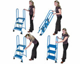 STEEL AND ALUMINUM LOCK-N-STOCK FOLDING LADDER - HALS4247