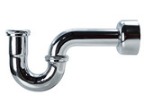 P-trap 1-1/2" W/ Box Escut & Brass Nuts Chrome 17ga