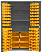 HEAVY DUTY ALL-WELDED BIN & SHELF 14 GA. STEEL STORAGE CABINETS - H3501-BDLP-102-3S