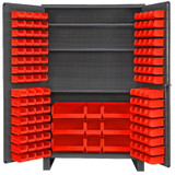 HEAVY DUTY ALL-WELDED BIN & SHELF 14 GA. STEEL STORAGE CABINETS - HJC-137-3S