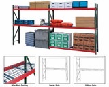 FastRak™ BULK STORAGE RACK UNITS WITH WIRE MESH DECKING - HKT3-7236072M
