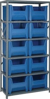 SHELVING UNITS WITH STACKABLE STORAGE BINS - HQSBU-800-B
