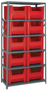 SHELVING UNITS WITH STACKABLE STORAGE BINS - HQSBU-800-R