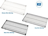 CHROME, GREEN, GRAY & BLACK EPOXY WIRE SHELVING - H1860C