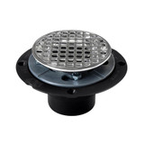 Drain Shwr Pan Abs Chrm Head Sq