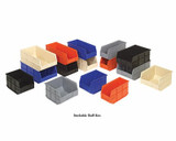 STACKABLE SHELF BINS - HSSB441-BK
