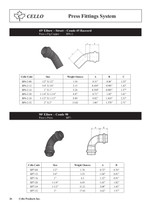 Copper Press Fitting 45 Elbow Technical Data