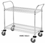 CHROME WIRE SHELVING CARTS - HWRC-1848-3