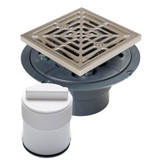 Drain & Plug Shwr Pan Pvc Ob R&s Sq
