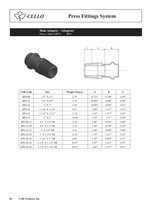 Copper Press Male Adapter Dimensions