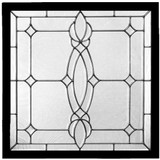 Craftsman Black Decorative Glass Window