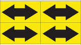 Brady 93242 Self-Adhesive Pipe Marker - Vinyl - Black on Yellow - B-946