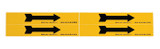 Brady 93242 Self-Adhesive Pipe Marker - Vinyl - Black on Yellow - B-946