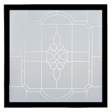 Victorian Decorative Glass Window 47.5" x 47.5"