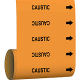 Brady 108724 Self-Adhesive Pipe Marker - Vinyl - Black on Orange - B-946 - 66956