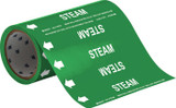 Brady 109725 Self-Adhesive Pipe Marker - Vinyl - White on Green - B-946 - 67961