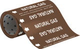 Brady 109488 Self-Adhesive Pipe Marker - Vinyl - White on Brown - B-946 - 67724