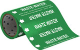 Brady 109865 Self-Adhesive Pipe Marker - Vinyl - White on Green - B-946 - 68102