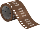 Brady 98621 Self-Adhesive Pipe Marker - Vinyl - White on Brown - B-946