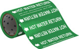 Brady 109250 Self-Adhesive Pipe Marker - Vinyl - White on Green - B-946 - 67482
