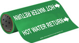 Brady 109251 Self-Adhesive Pipe Marker - Vinyl - White on Green - B-946 - 67483