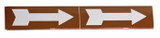 Brady 109933 Self-Adhesive Pipe Marker - Vinyl - White on Brown - B-946 - 68170
