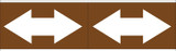 Brady 109934 Self-Adhesive Pipe Marker - Vinyl - White on Brown - B-946 - 68171