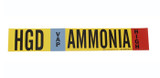 Brady 90445 Self-Adhesive Pipe Marker - Vinyl - Black / Blue / Red / White on Yellow - B-946