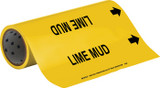 Brady 15549 Self-Adhesive Pipe Marker - Vinyl - Black on Yellow - B-946