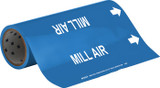 Brady 15553 Self-Adhesive Pipe Marker - Vinyl - White on Blue - B-946