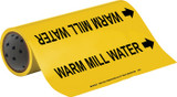 Brady 15574 Self-Adhesive Pipe Marker - Vinyl - Black on Yellow - B-946