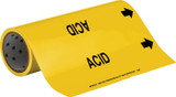 Brady 15500 Self-Adhesive Pipe Marker - Vinyl - Black on Yellow - B-946
