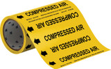 Brady 41455 Self-Adhesive Pipe Marker - Vinyl - Black on Yellow - B-946