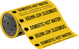 Brady 41459 Self-Adhesive Pipe Marker - Vinyl - Black on Yellow - B-946