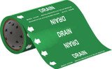 Brady 41460 Self-Adhesive Pipe Marker - Vinyl - White on Green - B-946