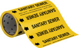Brady 41474 Self-Adhesive Pipe Marker - Vinyl - Black on Yellow - B-946