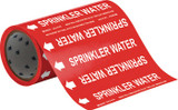 Brady 41476 Self-Adhesive Pipe Marker - Vinyl - White on Red - B-946