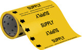Brady 41516 Self-Adhesive Pipe Marker - Vinyl - Black on Yellow - B-946