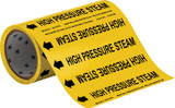 Brady 41519 Self-Adhesive Pipe Marker - Vinyl - Black on Yellow - B-946