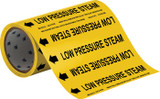 Brady 41520 Self-Adhesive Pipe Marker - Vinyl - Black on Yellow - B-946