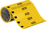 Brady 41538 Self-Adhesive Pipe Marker - Vinyl - Black on Yellow - B-946
