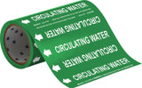 Brady 41551 Self-Adhesive Pipe Marker - Vinyl - White on Green - B-946