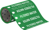 Brady 41554 Self-Adhesive Pipe Marker - Vinyl - White on Green - B-946