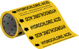 Brady 41557 Self-Adhesive Pipe Marker - Vinyl - Black on Yellow - B-946