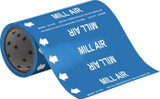 Brady 41563 Self-Adhesive Pipe Marker - Vinyl - White on Blue - B-946